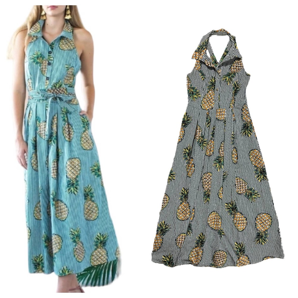 Anthropologie x Eva Franco Sabine Dress in Pineapple